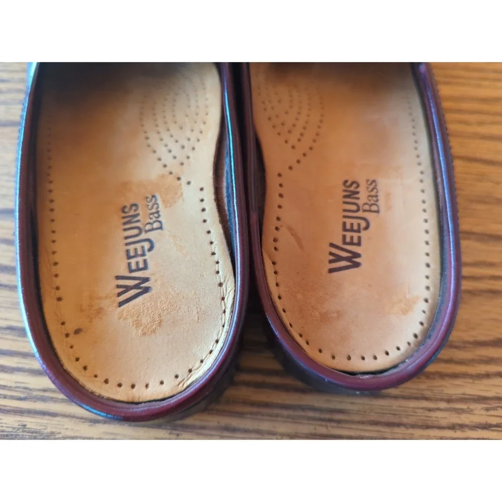 G.H. Bass & Co. Weejuns Peggy Mule Easy Wine Leather Loafer Women's‎ Size 7 M